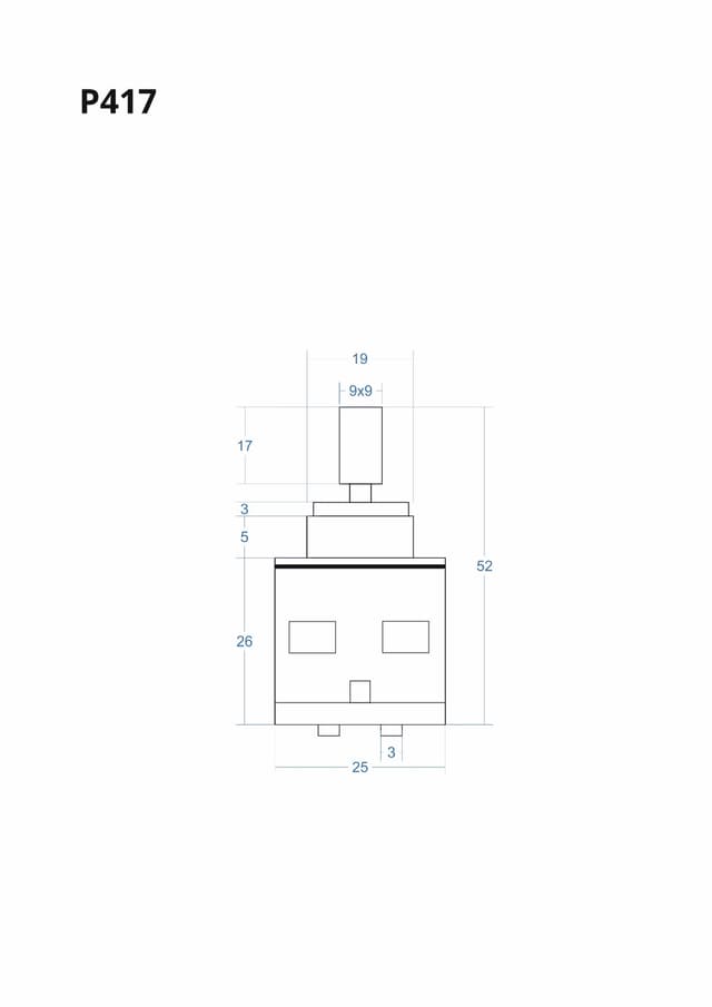 P417 - Głowica, głowiczka mieszacza 52mm