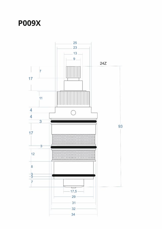 P009X - Głowica termostatyczna 93mm