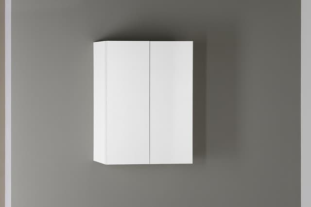 VEGA szafka z lustrem, 60x70x18 cm, biała z zawiasami samohamującymi