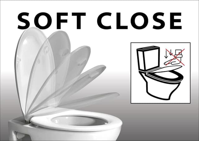WALDORF deska WC Soft Close, biało-brązowa