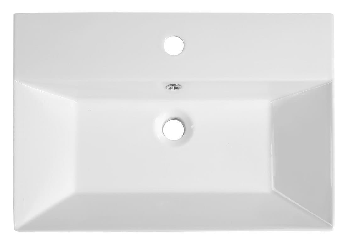 SISTEMA ceramiczna umywalka 60x42 cm, prostokątna biała