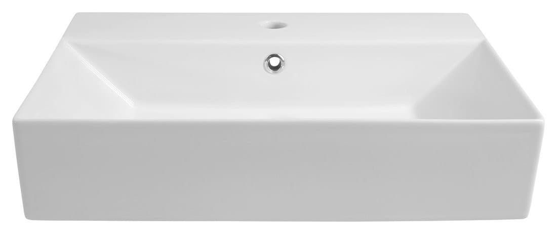 SISTEMA ceramiczna umywalka 60x42 cm, prostokątna biała