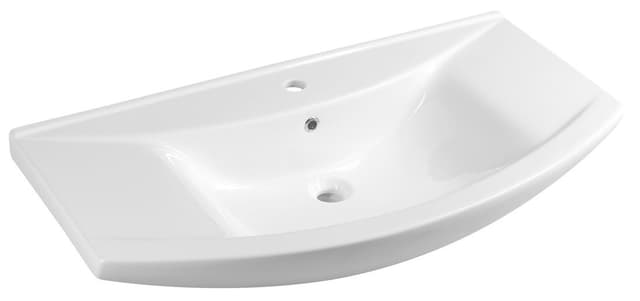 ZERO 97 umywalka meblowa półokrągła 97x51cm, biała