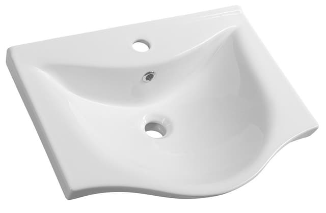 ZARA 55 umywalka meblowa półokrągła 54x44,5 cm biała