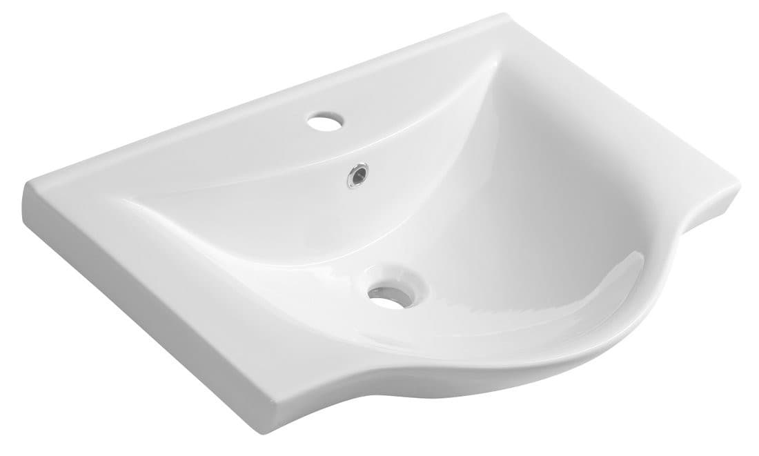 ZARA 65 meblowa umywalka półokrągła 64,5x46cm, biała
