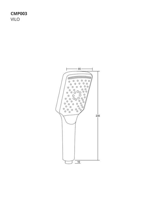 Słuchawka prysznicowa VILO CMP003GM funkcyjna, gunmetal