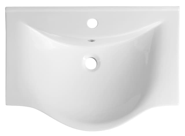 Umywalka meblowa ZARA 65 półokrągła 64,5x46 cm biała
