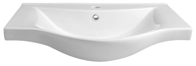 Umywalka meblowa ZARA 65 półokrągła 64,5x46 cm biała
