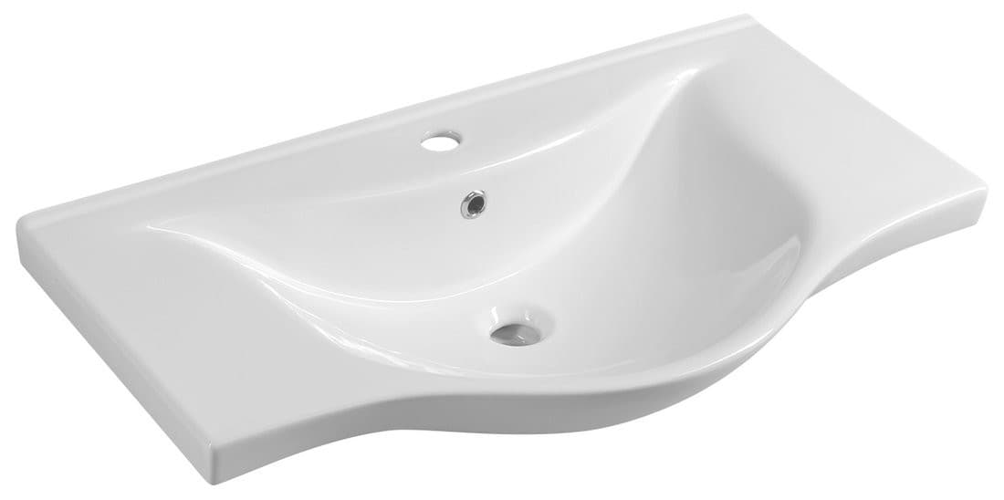ZARA 80 umywalka meblowa półokrągła 79,5x46cm, biała
