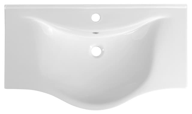 Umywalka meblowa ZARA 80 półokrągła 79,5x46 cm biała