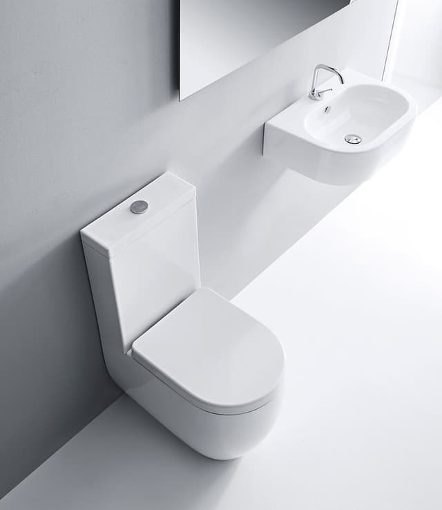 FLO EGO spłuczka do WC kompaktowego, biały