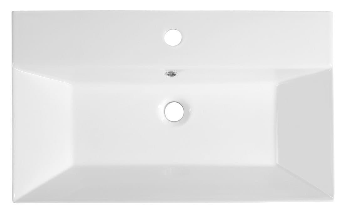 SISTEMA umywalka ceramiczna 70x42 cm, prostokątna biała