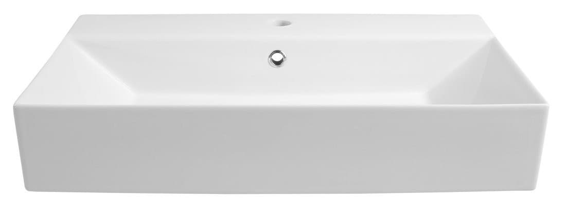 SISTEMA umywalka ceramiczna 70x42 cm, prostokątna biała