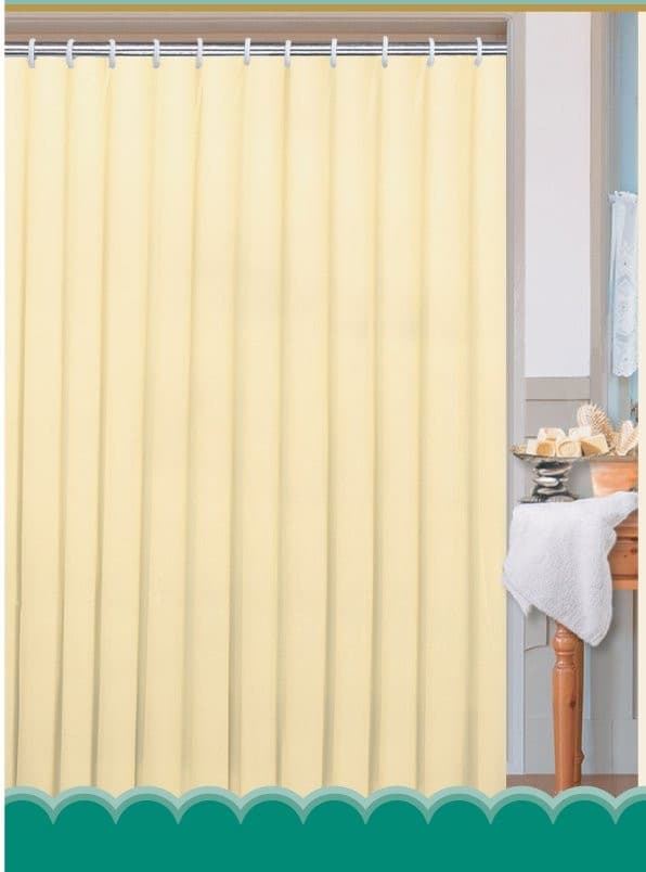 Zasłona prysznicowa 180x200 cm, beżowa, trwały polyester