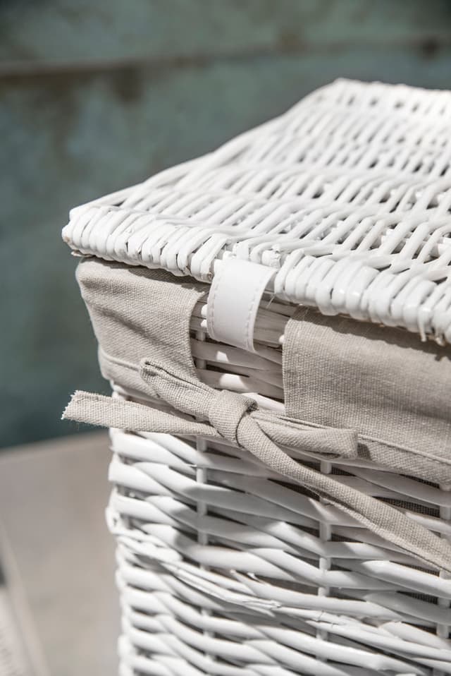 Kosz na pranie wiklinowy AWD Interior biały 1593