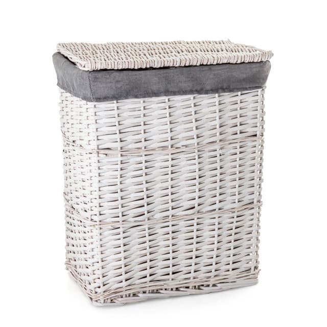 Kosz na pranie wiklinowy AWD Interior biały 1594