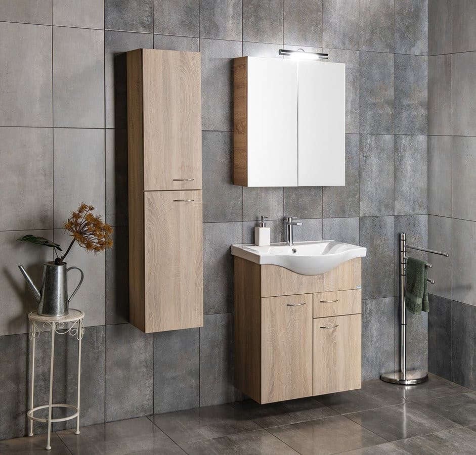 SZAFKA WYSOKA ZOJA KERAMIA FRESH 30x140x20cm, dąb platin