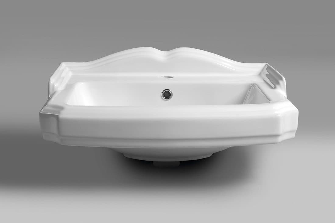 Umywalka ceramiczna ANTIK Aqualine biała 58x47 cm retro
