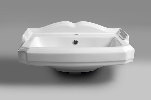Umywalka ceramiczna ANTIK Aqualine biała 58x47 cm retro