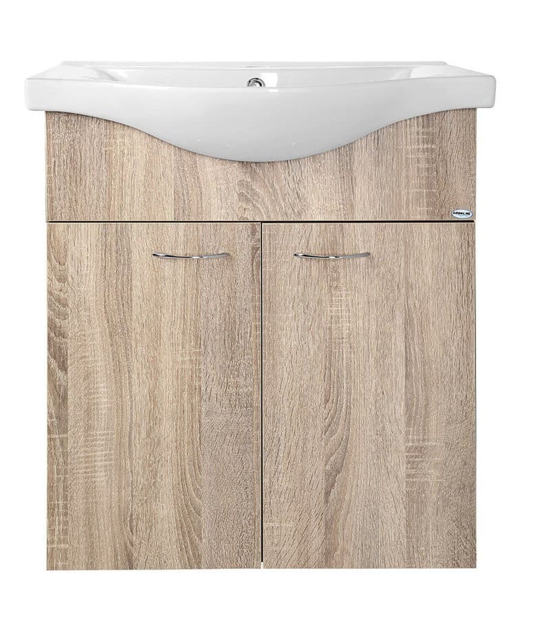 KERAMIA FRESH szafka umywalkowa 60,6x74x34cm, dąb platin