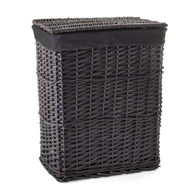 Kosz na pranie wiklinowy AWD Interior czarny 1877