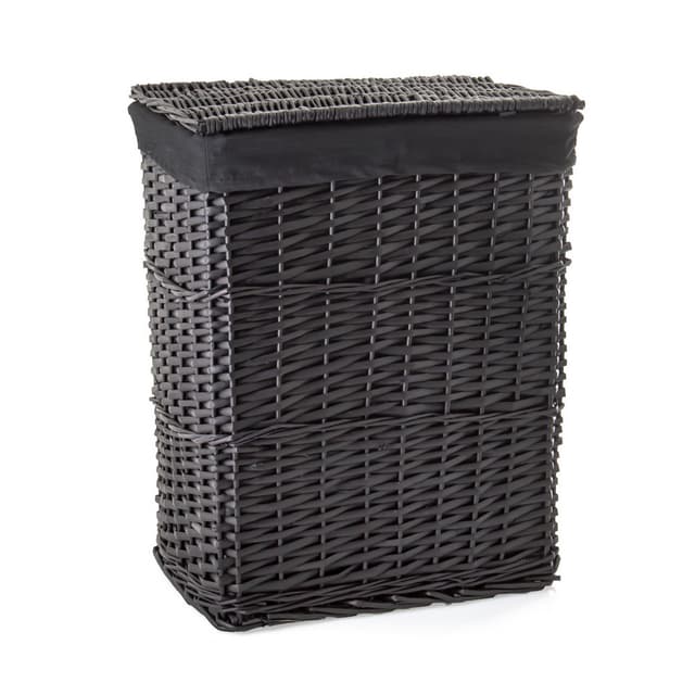 Kosz na pranie wiklinowy AWD Interior czarny 1878