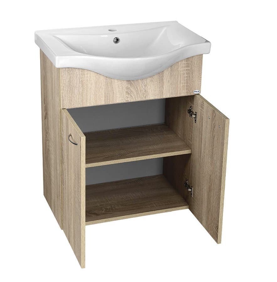 KERAMIA FRESH szafka umywalkowa 60,6x74x34cm, dąb platin