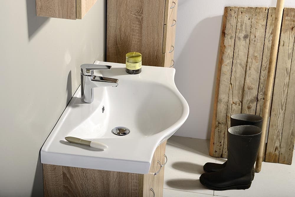 KERAMIA FRESH szafka umywalkowa 74,5x74x34,7 cm dąb platin