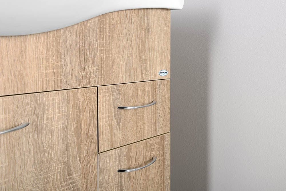 KERAMIA FRESH szafka umywalkowa 74,5x74x34,7 cm dąb platin