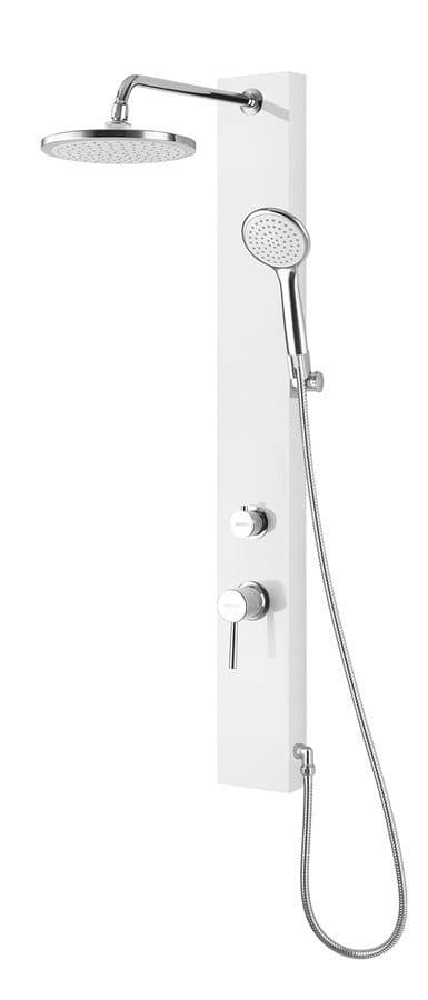 FIGA panel prysznicowy, 125x1050 mm, antykamień, biały