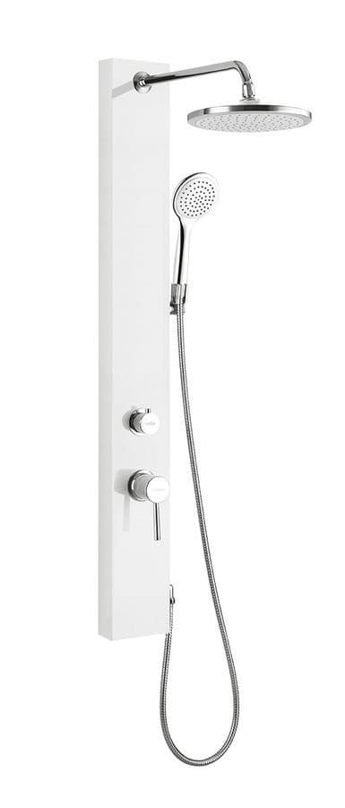 FIGA panel prysznicowy, 125x1050 mm, antykamień, biały