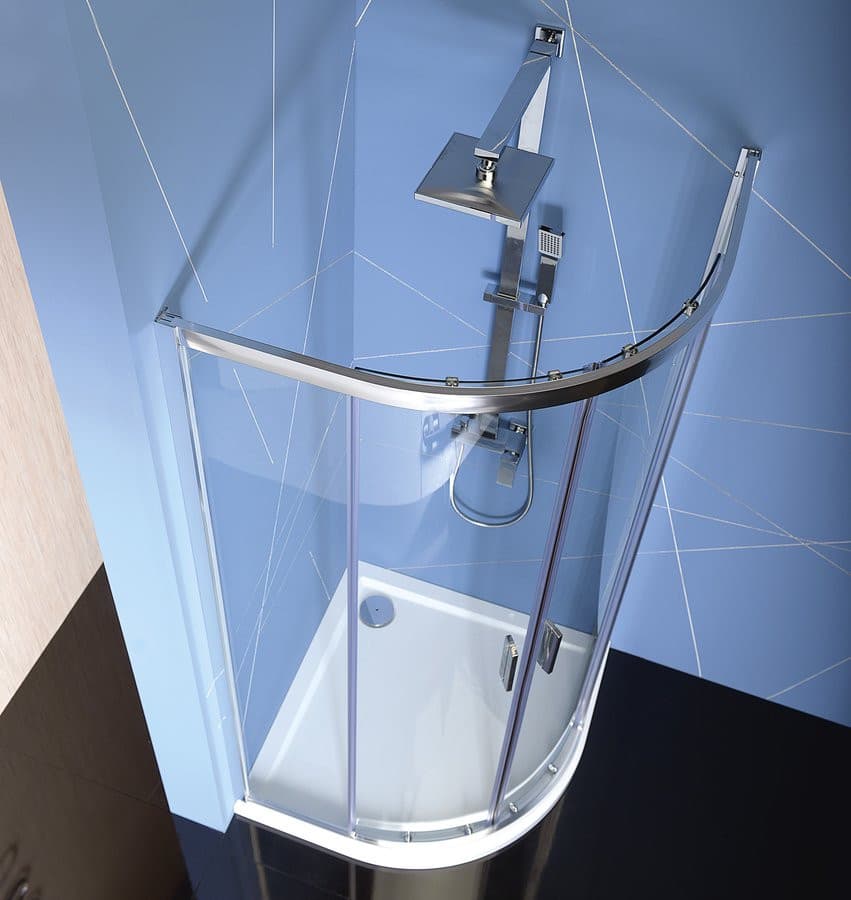 EASY kabina prysznicowa półokrągła 800x800mm, szkło czyste L/R