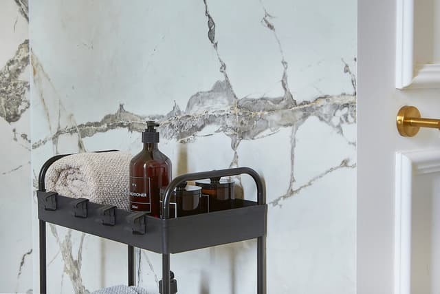 Regał na kółkach AWD INTERIOR 1943 czarny 3 kosze + 4 haczyki