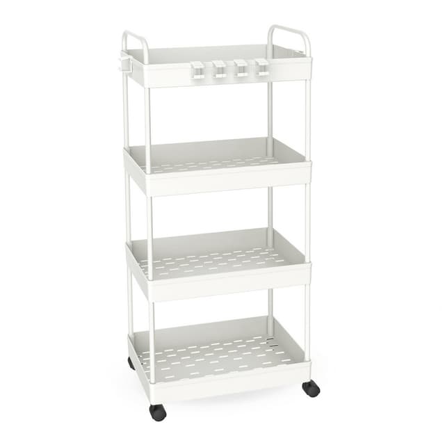 Regał na kółkach AWD INTERIOR 1976 biały 4 kosze + 6 haczyków