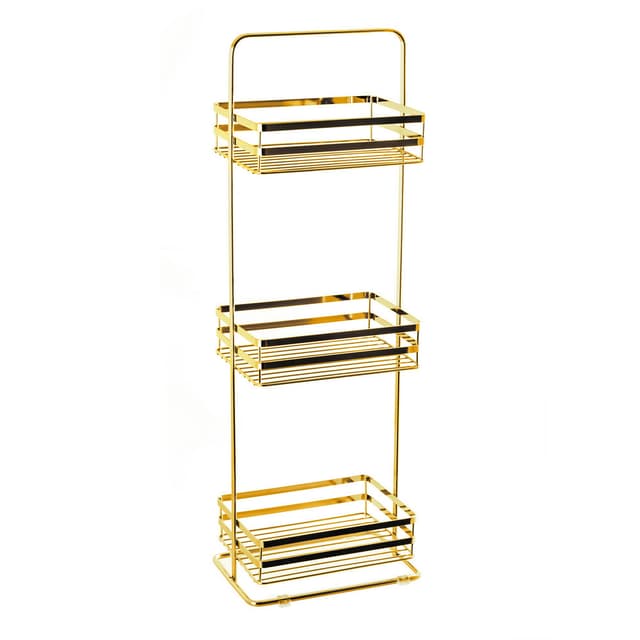 Regał stalowy AWD INTERIOR 1986 złoty 3 półki druciane