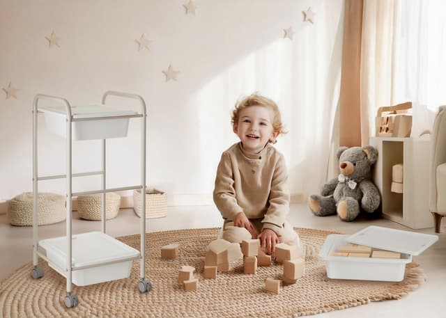 Regał na kółkach AWD INTERIOR 2008 z pojemnikami