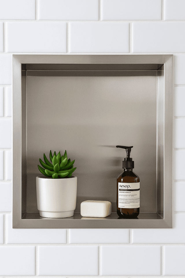 WALL-BOX ONE - Półka wnękowa INOX 30x30x7 cm