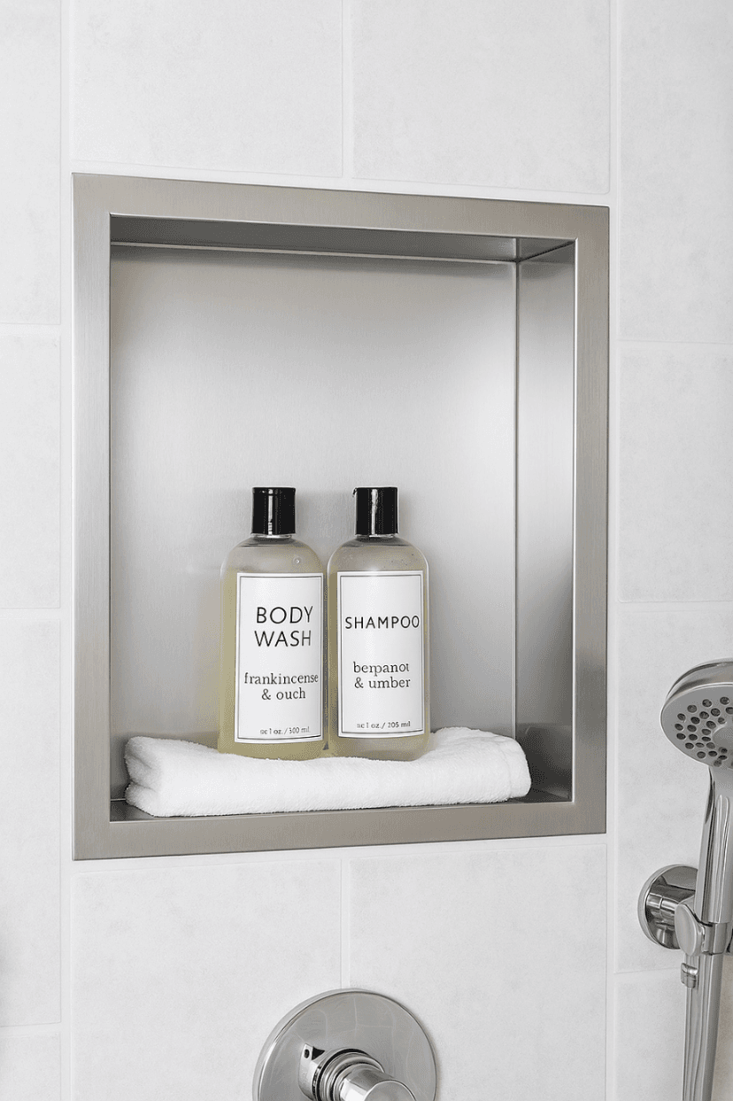 WALL-BOX ONE - Półka wnękowa INOX 30x30x7 cm