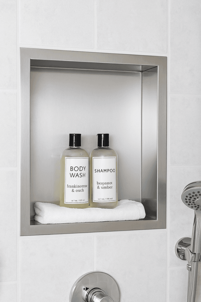 WALL-BOX ONE - Półka wnękowa INOX 30x30x7 cm