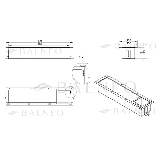 WALL-BOX PAPER 3 - Magazynek na papier INOX