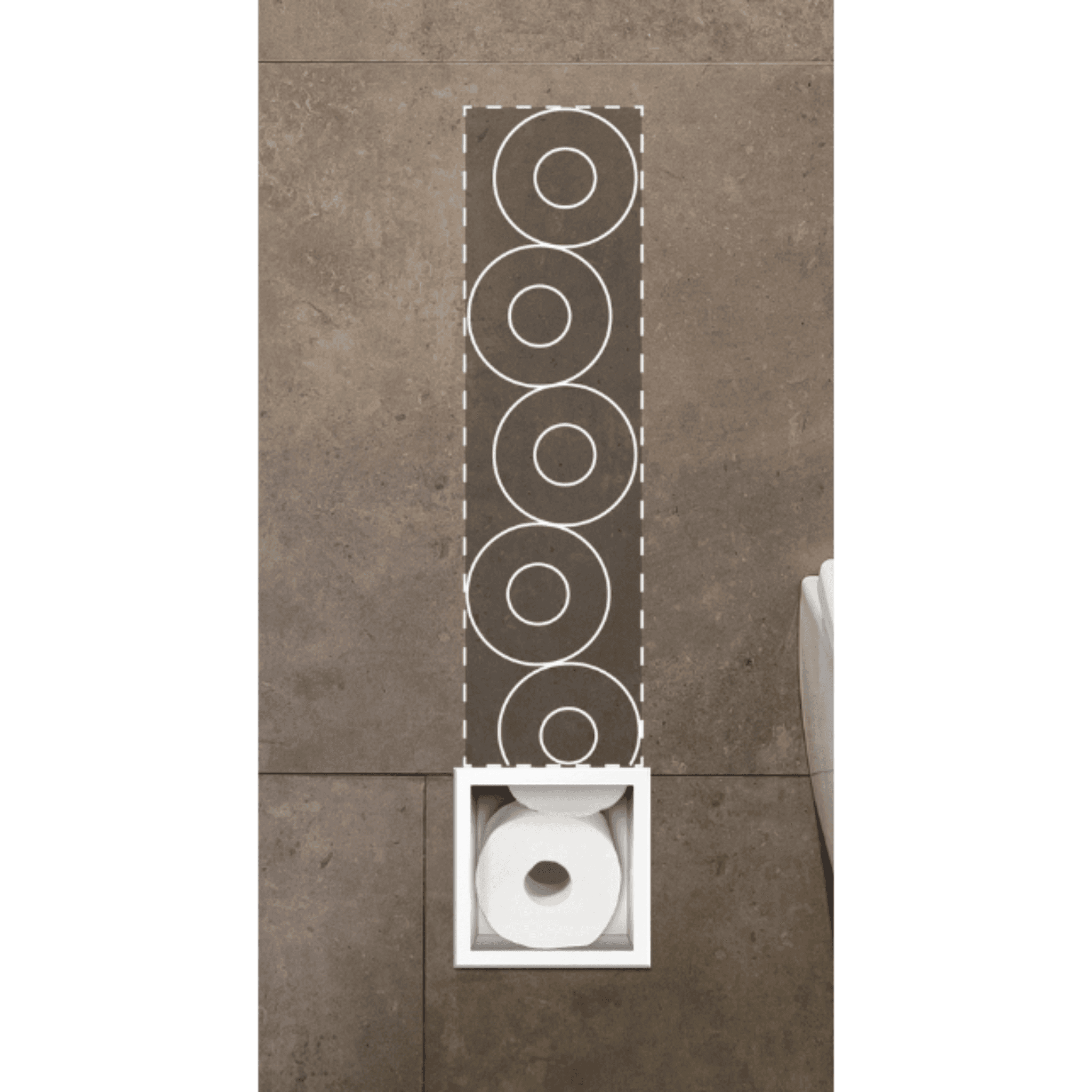 WALL-BOX PAPER-3 White - Magazynek na papier biały