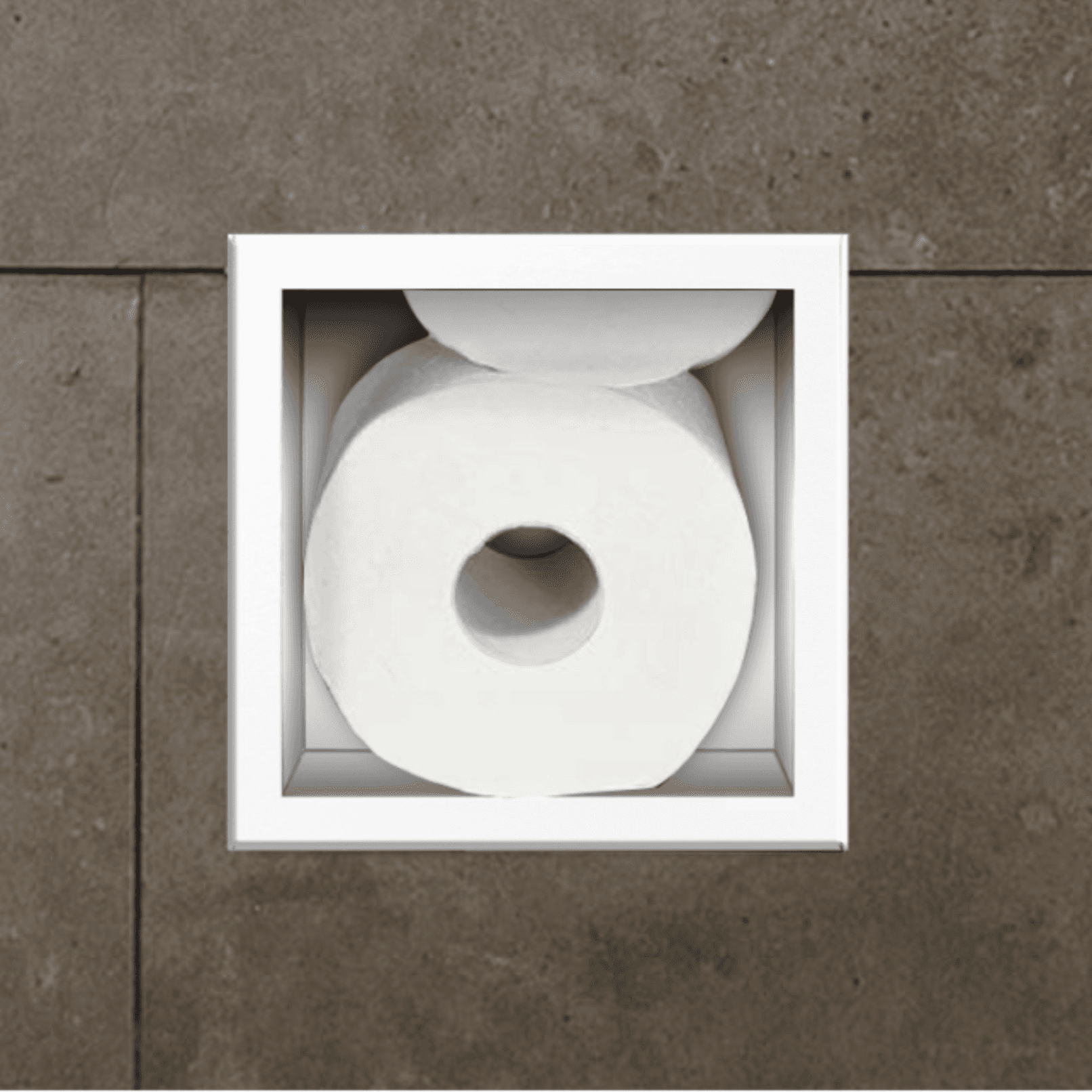 WALL-BOX PAPER-3 White - Magazynek na papier biały