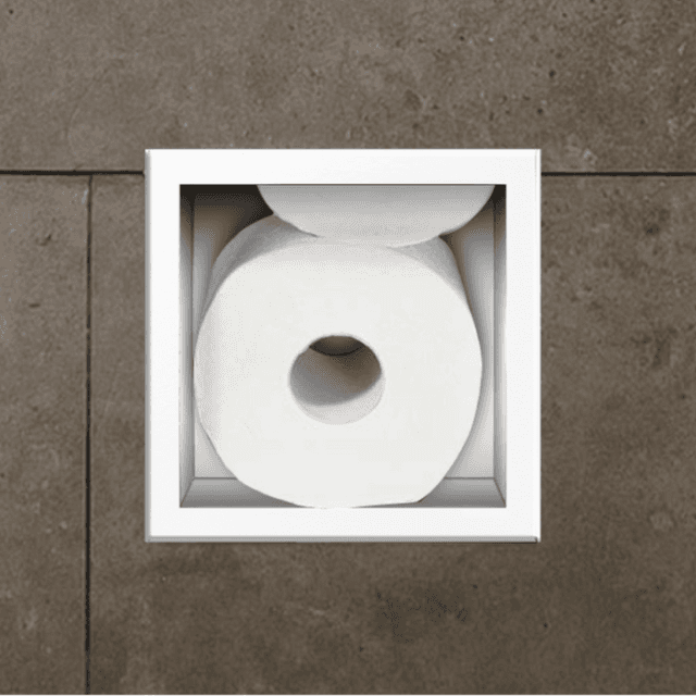 WALL-BOX PAPER-3 White - Magazynek na papier biały