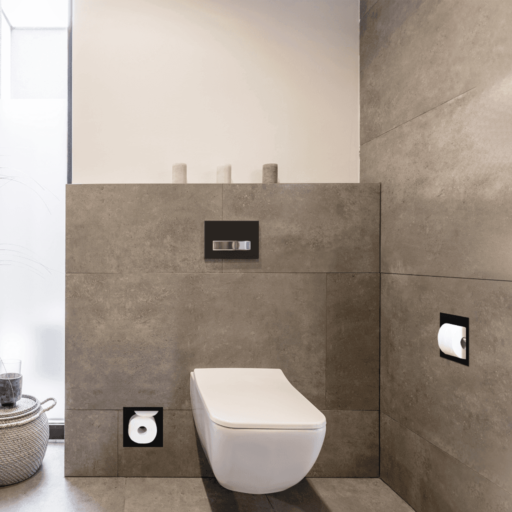 WALL-BOX PAPER-3 Black - Magazynek na papier czarny