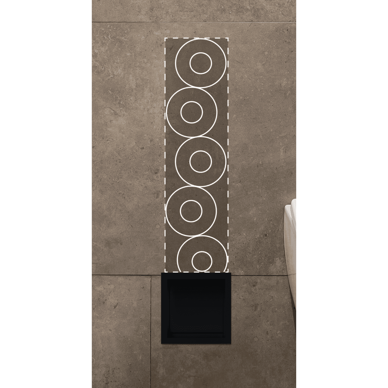 WALL-BOX PAPER-3 Black - Magazynek na papier czarny