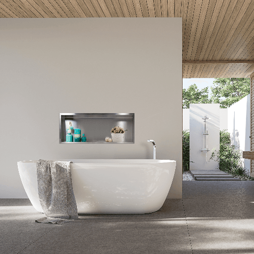 WALL-BOX ONE - Półka wnękowa INOX 90x30x7cm