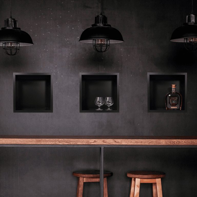 WALL-BOX ONE Black - Półka pojedyncza czarna 30x30x10 cm