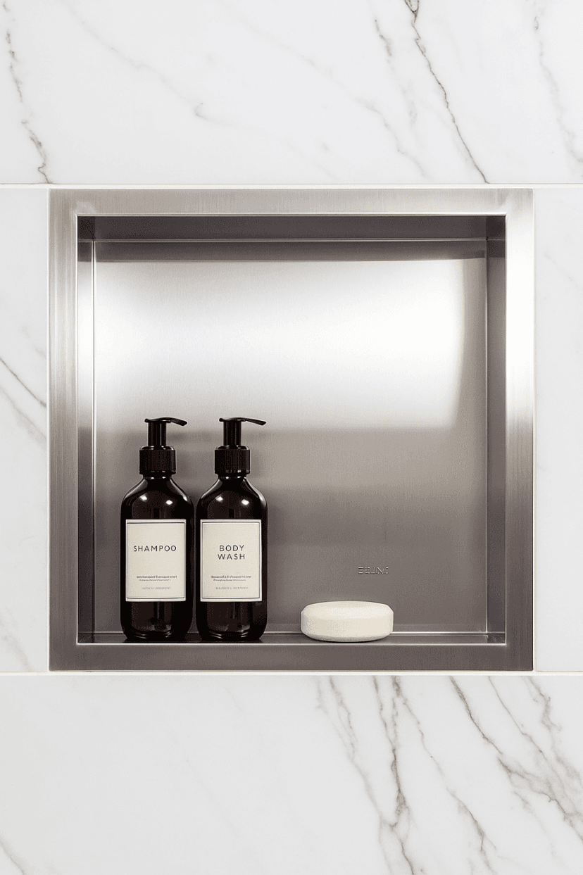 WALL-BOX ONE - Półka wnękowa INOX 30x30x10 cm