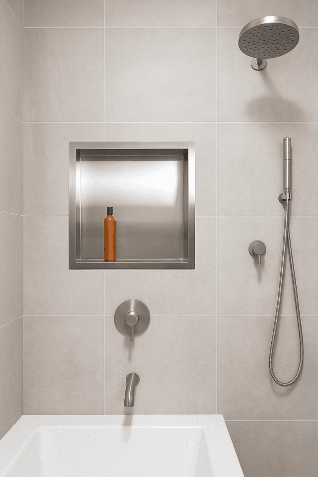 WALL-BOX ONE - Półka wnękowa INOX 30x30x10 cm