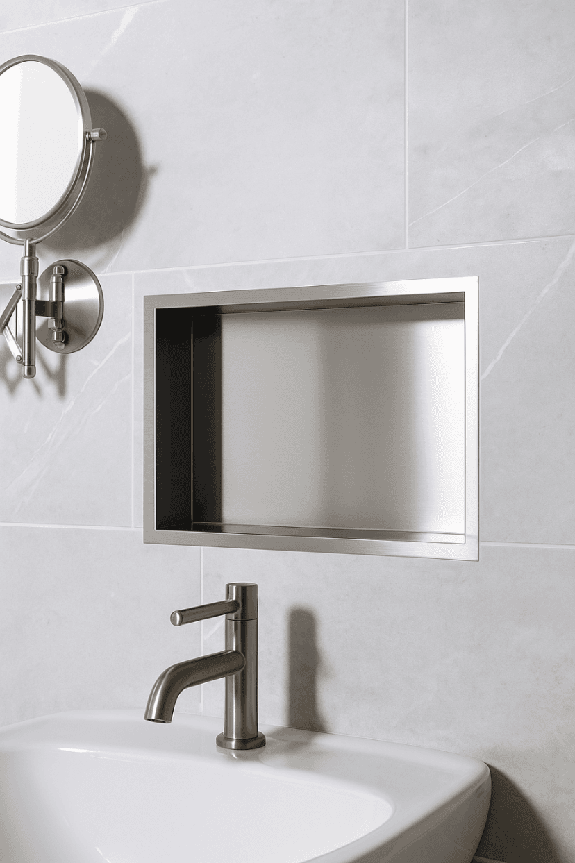 WALL-BOX ONE - Półka wnękowa INOX 60x30x10 cm